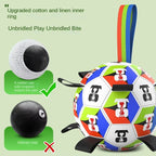Interactive Dog Toys Dog Soccer Ball to Keep Them Busy Durable Dog Balls with Straps for Small/Medium/Large Dogs Ball
