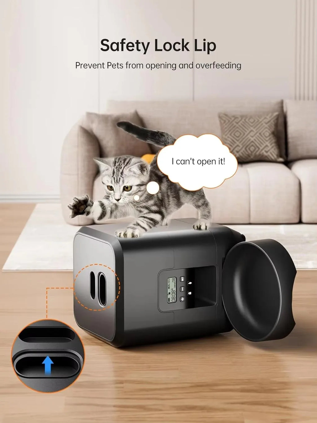 Hot Selling Automatic Pet Feeder Smart Dog Feeder 2L/67.63oz Button Control Dog Slow Food Timed Smart Cat Food Dispenser