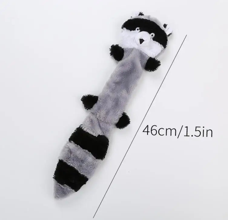 Durable Plush Dog Squeaky Toys Cute Cartoon Animals Chew Toys with Crinkle Sound for Small Puppies