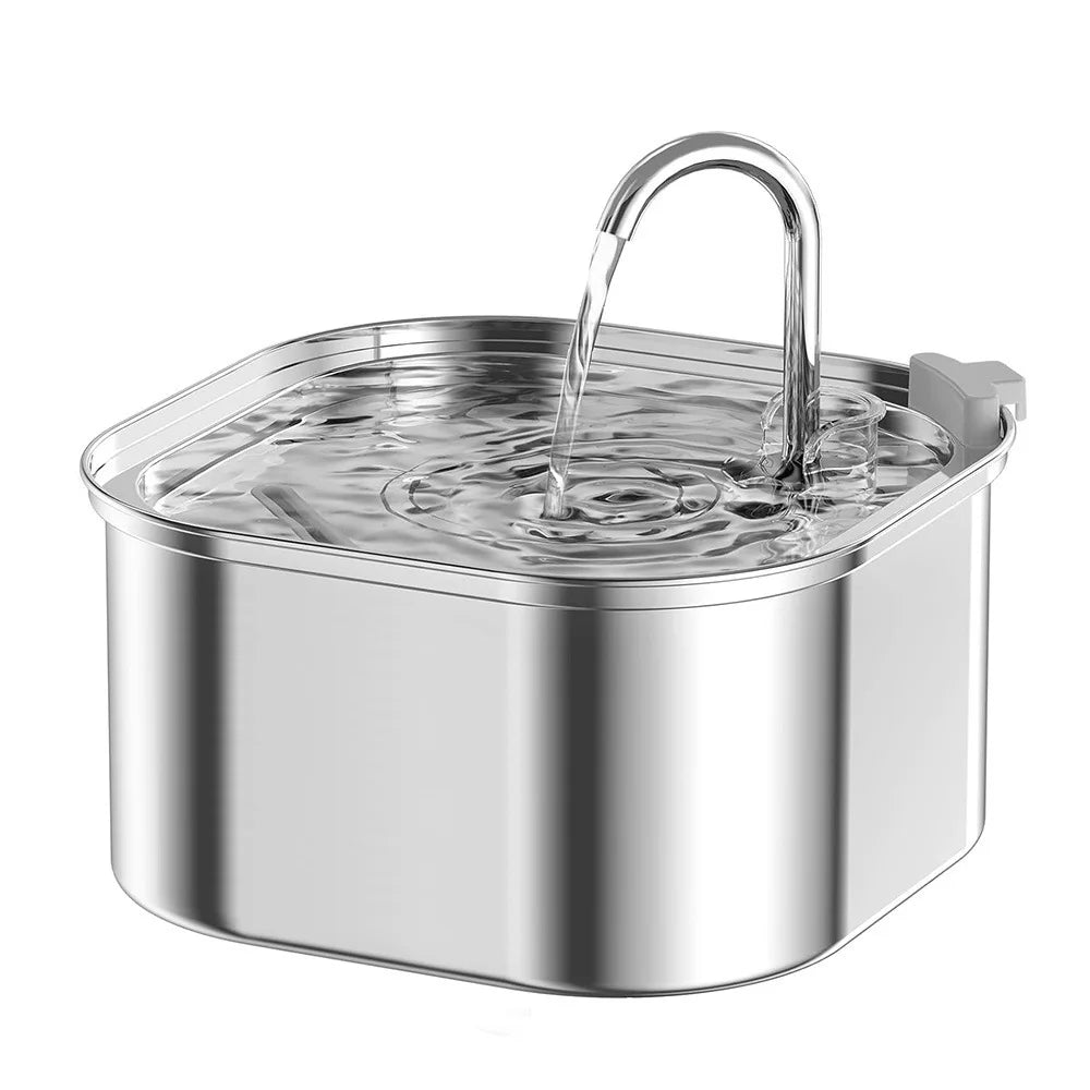 Hot Selling Custom 3.2/4L Stainless Steel Pet Water Dispenser with Water Level Wholesale Cat Water Fountain Manufacturer OEM ODM