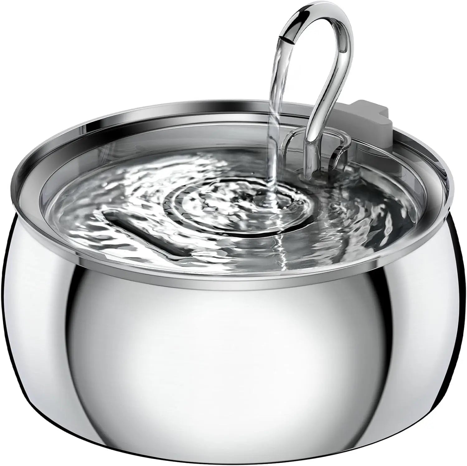 Ultra-Quiet 4.0L/1.1Gal Stainless Steel Cat Water Fountain with Automatic Indoor Pet Water Dispenser and Pump