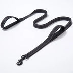 Reflective Dog Leash 2 Handles by Padded Traffic Handle for Extra Control Perfect for Medium to Large Dog Products