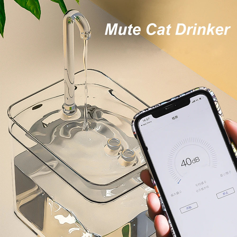 1.5L New Transparent Cat Water Fountain Cat Fountain Electric Recirculate Filtering Drinker Pet Water Dispenser Cat Products