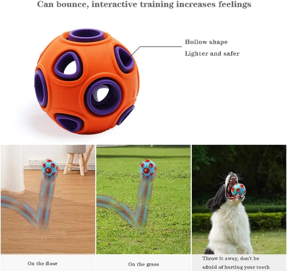 Dog Chew Toys Interactive Dog Toy Ball Stable Squeaky Dog Toy Durable Chew Toy Safe and Non-Toxic Durable