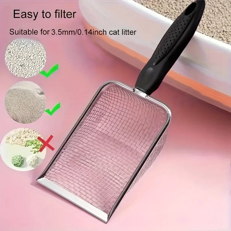 Stainless Steel Pet Litter Shovel Convenient Tool for Dogs and Cats Easy Clean Tool for Dog and Cat Pan