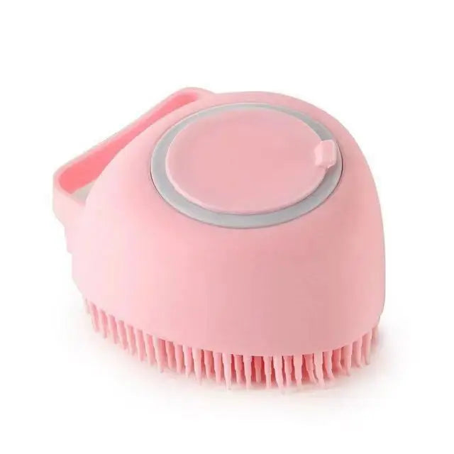 Pet Massage Bath Brush Shampoo Dispenser for Dog Cat Grooming Scrubber Pet Brush Supplies