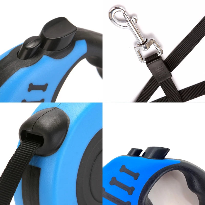 Wholesale Dog Pet Leashes 5m Durable Automatic Retractable Dog Leash Nylon Extension Puppy Running Designer Dog Products