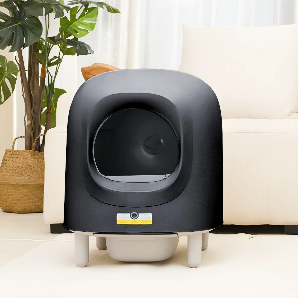 Petree Smart Cat Litter Box Automatic Self Cleaning Litter Box WIFI Remote Control Pet Tray Weighable and Detachable Cat Toilet
