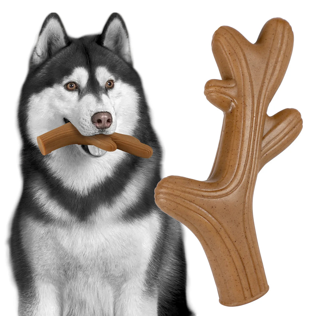 Durable Double Bone Dog Chew Toy Beef Flavor Christmas Deer Triceratops Interactive Nylon Chew Toy for Pups