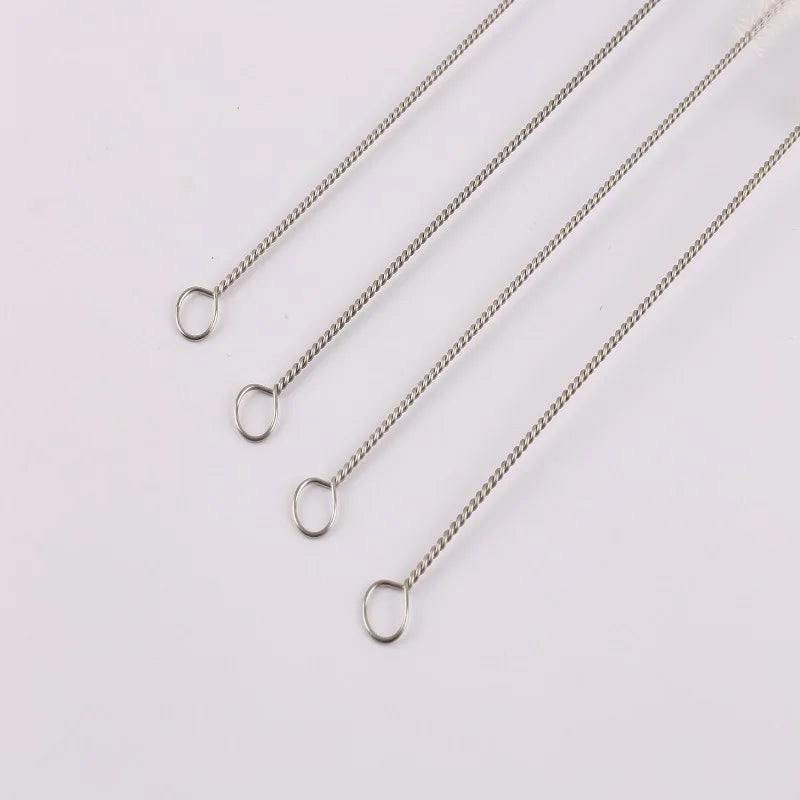 Long Straw Brush for Automatic Cat Water Fountain Cleaning Accessories Stainless Steel Oval Pipe Tube Cleaner 6.89X3.94inch