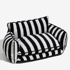 Striped Double Layers Luxury Dog Bed Sofa Modern Winter Design Custom Logo Eco-Friendly Washable Pet Accessories