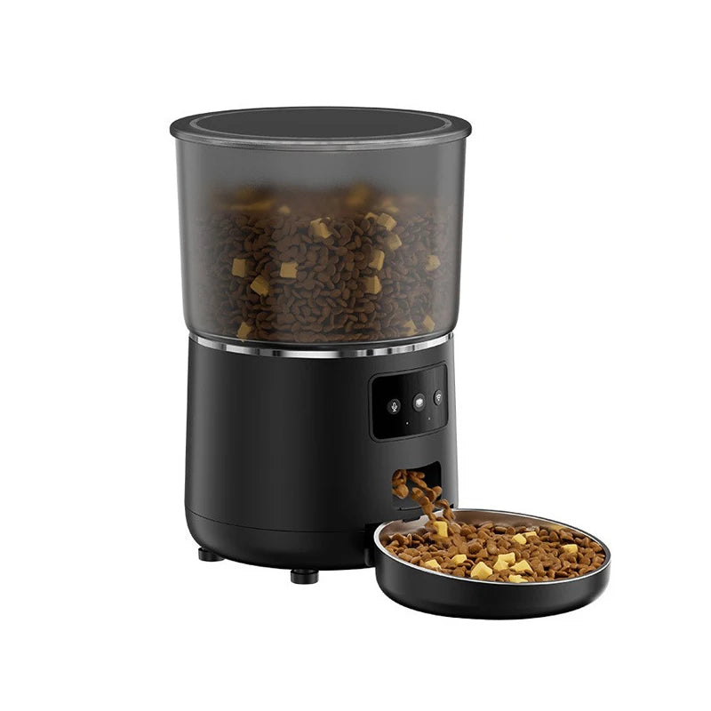 4L Automatic 2-in-1 Pet Feeder Night Vision Camera WIFI Remote APP Timed Quantified Dog Supplies Plastic Charge Power Source