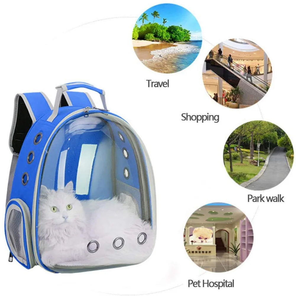 Wholesale Cat Backpack Pet Carriers Collapsible Cats Shoulder Bag Ventilate Transparent Foldable Carries Travel Cat Bed