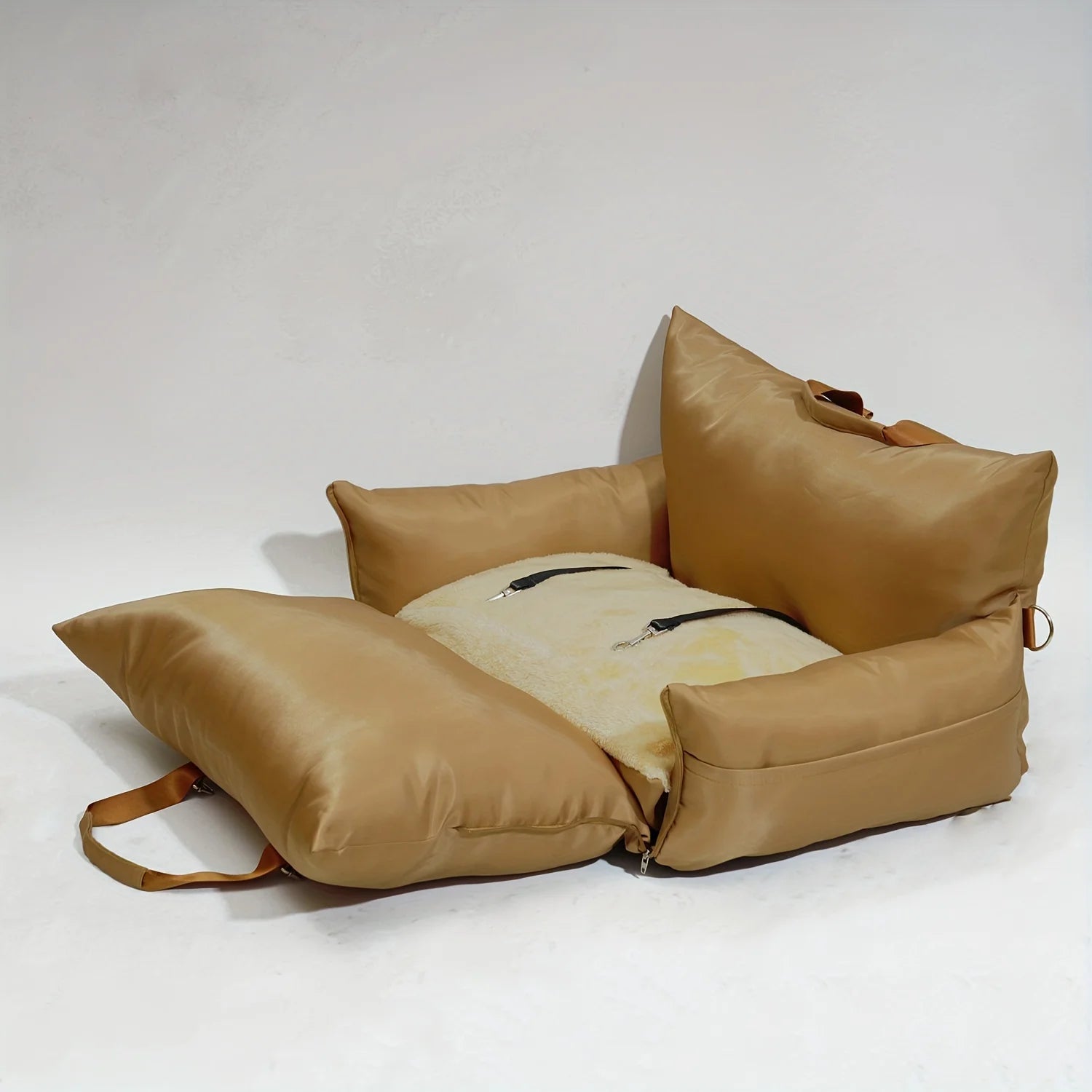 OEM LOGO Durable Dog Car Seat Bed Nest Removable & Washable Fashionable Pet Travel Bag for Small to Medium Dogs