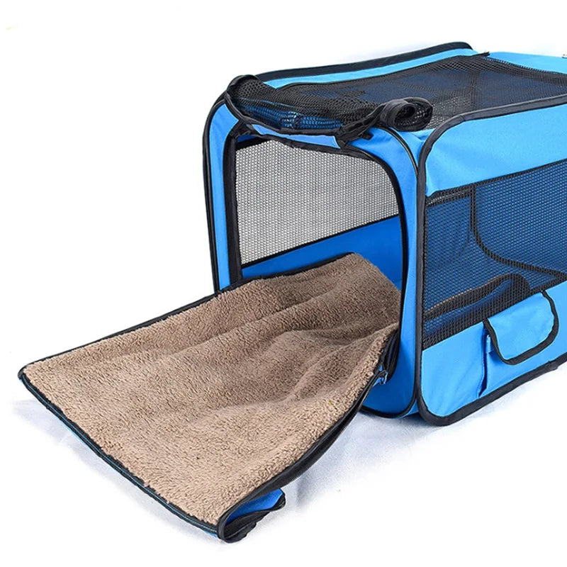 Outdoor Pet Cage Travel Accessories for Dogs Cats Carriers 600D Oxford Foldable Portable Pet Manufacturer Tent Kennel With Mat