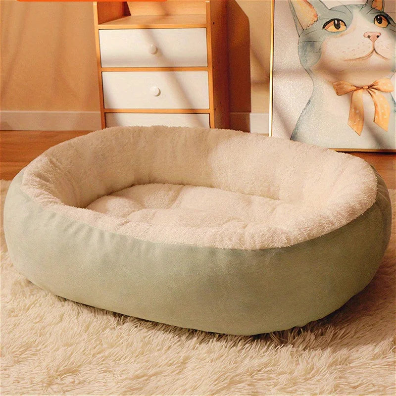 All-Season Medium Size Soft PP Oval Nest Design Bed for Pets Modern Style Cozy Dog & Cat Sofa for Small to Large Breeds