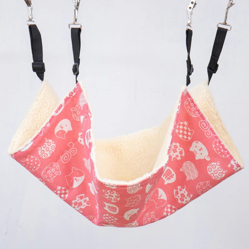 Winter Cat Bed Mat Hanging Cat Hammock Double-sided Available Plush Warm Sleeping Bag House Pet Puppy Cat Supplies