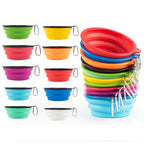 Large 1000ml Collapsible Silicone Pet Bowl Portable Outdoor Travel Dog Cat Food Container Feeder Dish Durable Plastic Puppy Bowl