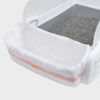 4 Rolls of Easy Clean Pet Waste Bags Automatic Self-Cleaning Cat Litter Box Liner Replacement Trash Bags