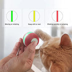 Smart Interactive Cat Toys Automatic Moving Bouncing Rolling Ball for Indoor Kitten Cat Pet Ball with Lights and Bell Pet Toys