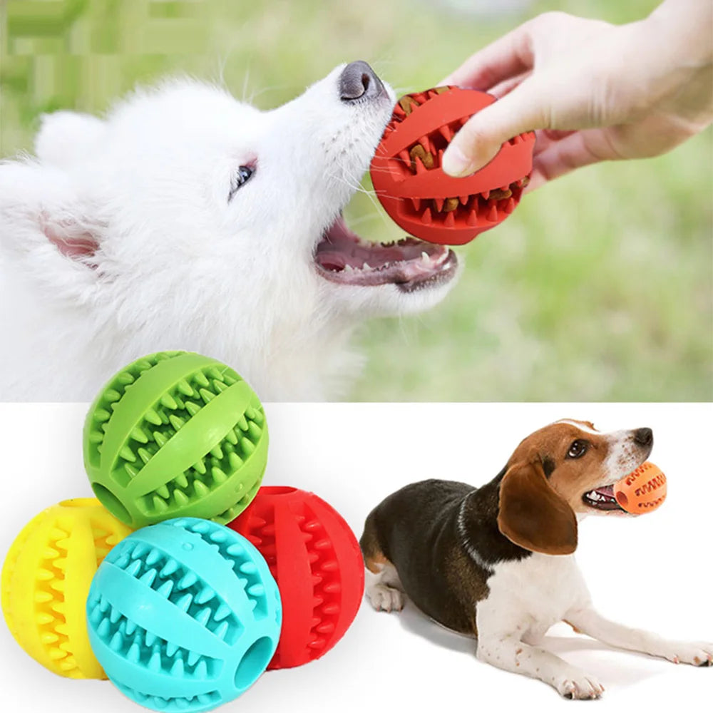 Pet Interactive Dog Toy Rubber Balls for Small Large Dogs Puppy Pet Chew Toys Pet Teeth Cleaning Dog Food Ball Toys