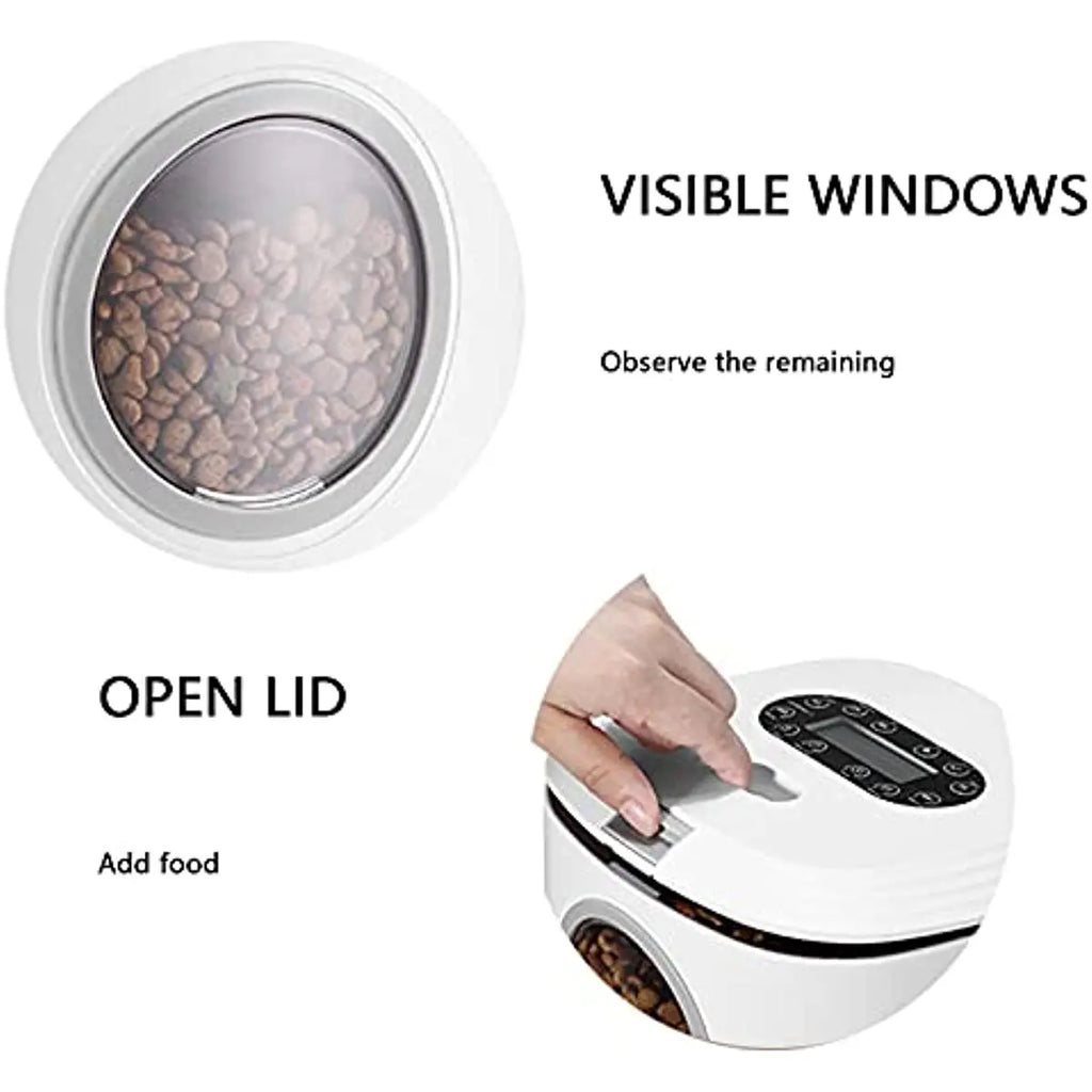 4.5L Automatic Dog Feeder Smart Pet Feeder for Cat and Dogs Auto 4 Meals Feeding Button Control Smart Dog Feeder