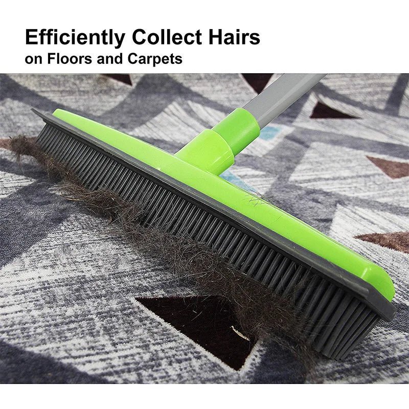 Adjustable Rubber Pet Hair Removal Broom Brush Dust Scraper Carpet Sweeper Wash Mop Telescopic Window Car Floor Cleaner