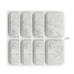 4PCS Automatic Cat Water Fountain Replacement Filters with Activated Carbon & Non-Woven Fabric Strainer Systems Easy to Clean
