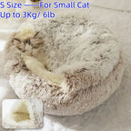 Summer All Seasons Round Shape Long Plush Warm Cozy Comfy Pet Dog & Cat Bed Large Dog Cushion