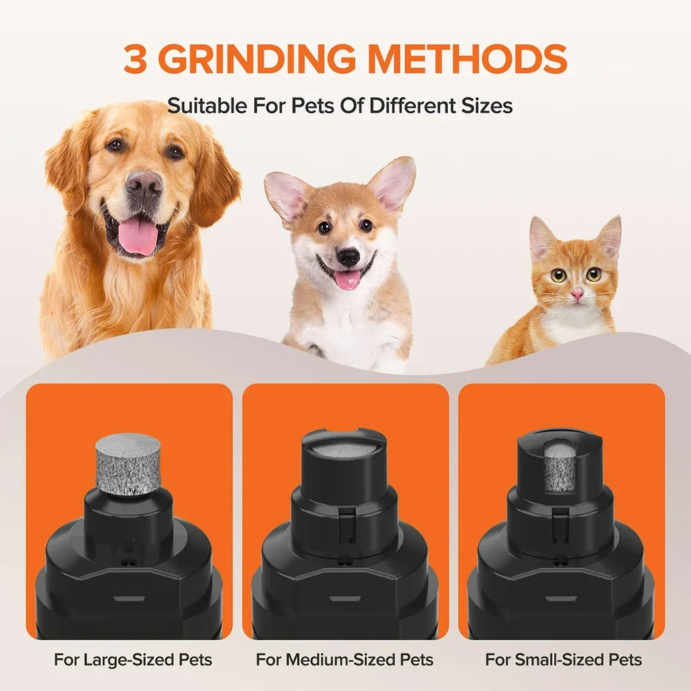 Electric Dog Nail Clippers for Dog Nail Grinder USB Charging Pet Trimmer Quiet Cat Dogs Paws Nail Grooming Tools Cat Claw Cutter