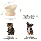 Stylish Red Ceramic Cat Bowl Pet Feeding Bowls Elevate Dining for Dogs & Cats Reduces Neck Strain & Enhances Digestion