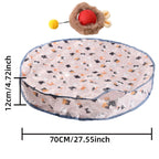 Rechargeable Electric Indoor Interactive Cat Toy Kitten Motion-Activated Hide Seek Toy with Plastic Hiding Cover Exercise Toy