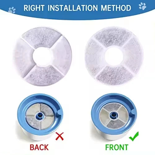 12pcs Replaced Activated Carbon Filter Automatic Boxed Replacement Filters for Cat Water Fountain and Water Dispenser