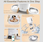 OEM 5L Automatic Pet Feeder Smart Dog Cat Food Dispenser WiFi Enabled Dual Stainless Steel Bowls with Time Settiming