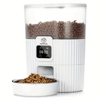 WiFi Remote Intelligent Pet Feeder Automatic Dog and Cat Food Dispenser with Scheduled Feeding Smart Indoor Plastic Cat Feeder