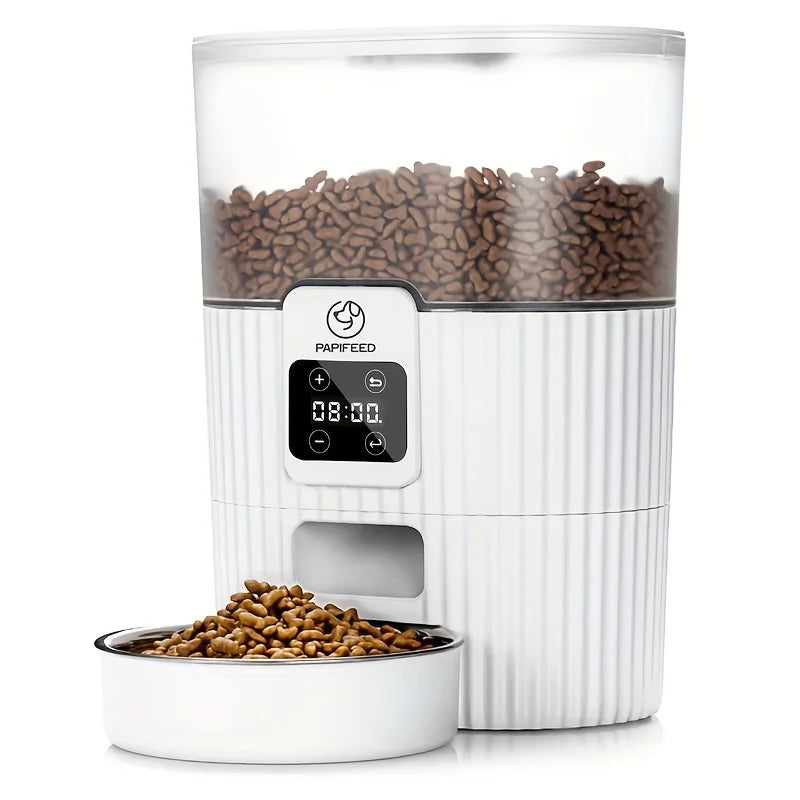 WiFi Remote Intelligent Pet Feeder Automatic Dog and Cat Food Dispenser with Scheduled Feeding Smart Indoor Plastic Cat Feeder