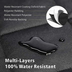Custom Oxford Waterproof SUV Trunk Protection Mat & Rear Seat Cover with Plaid Pattern for Dogs