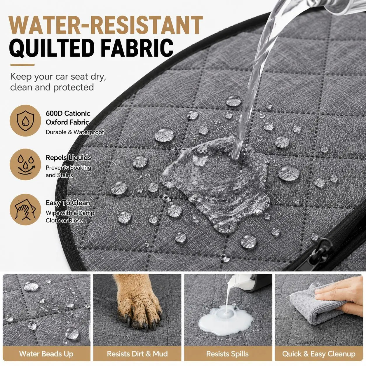 Wholesale Folding Dog Car Seat Cover for Pet Travel Pet Car Seat with Seat Safety Belt Washable Custom Pet Seat Cover OEM ODM