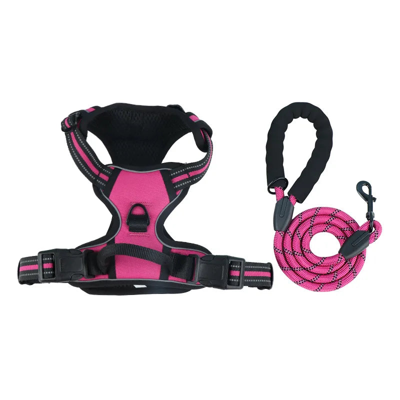 Dog Harness for Large Dogs No Pull Vest with Reflective Strip Control Handle Adjustable Comfortable for Easy Walking Pet Harness