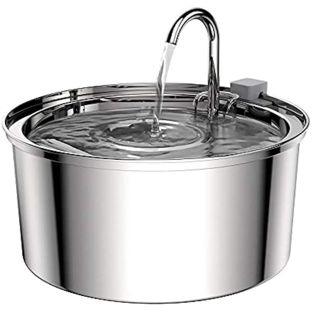 3.2L Automatic Cat Water Fountain Stainless Steel Pet Water Dispenser Filtration System Ultra-Quiet Pump