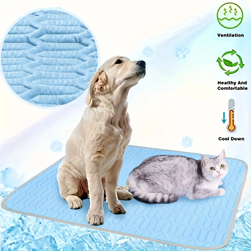 Modern Soft Summer Pet Cooling Mat & Sleeping Pad for Dogs & Cats Sweat-Absorbent Surface Lightweight