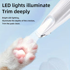 LED Light Pet Hair Trimmer Quiet Dog Grooming Clippers USB Rechargeable Dog Paw Hair Trimmer with Display Pet Grooming Tools