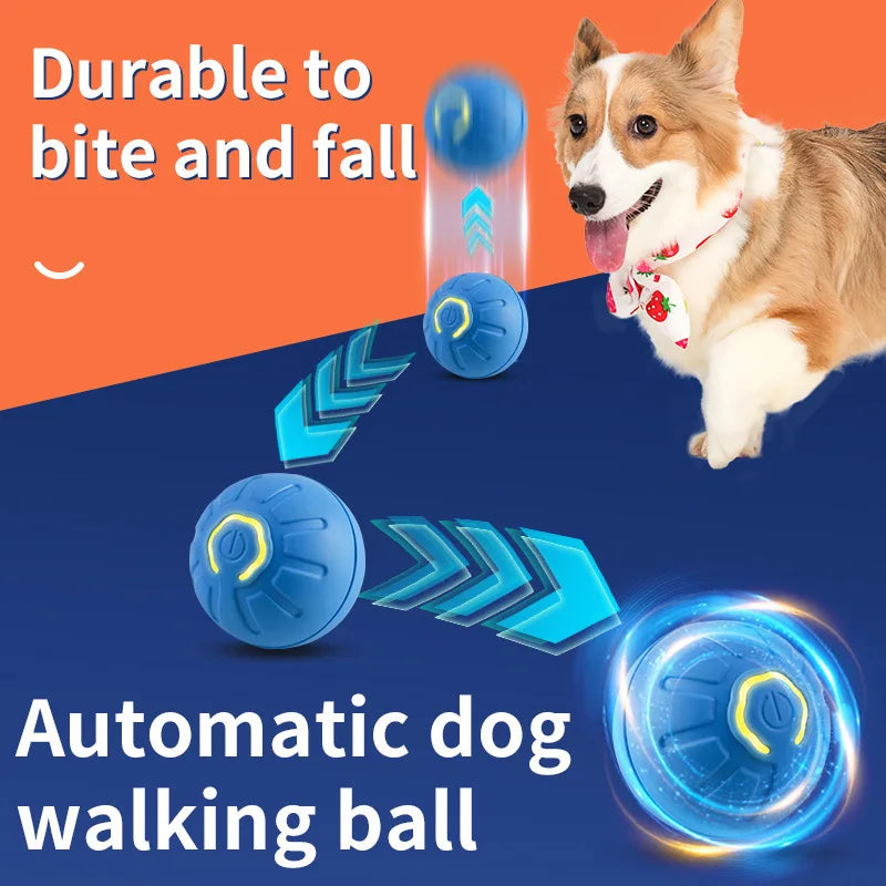 Electric Dog Smart Bouncing Ball Pet Training Dog Cat Interactive Self Moving Toy Automatic Rolling Dog Ball