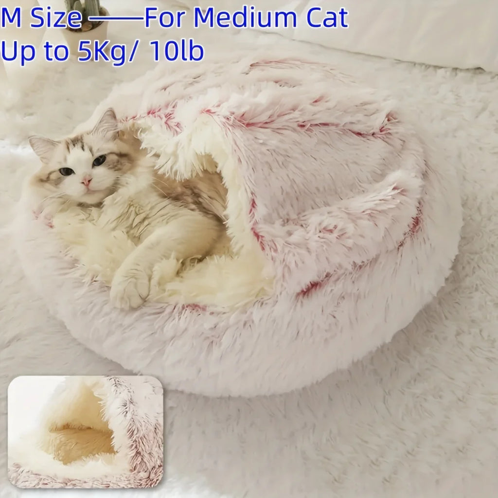 Summer All Seasons Round Shape Long Plush Warm Cozy Comfy Pet Dog & Cat Bed Large Dog Cushion