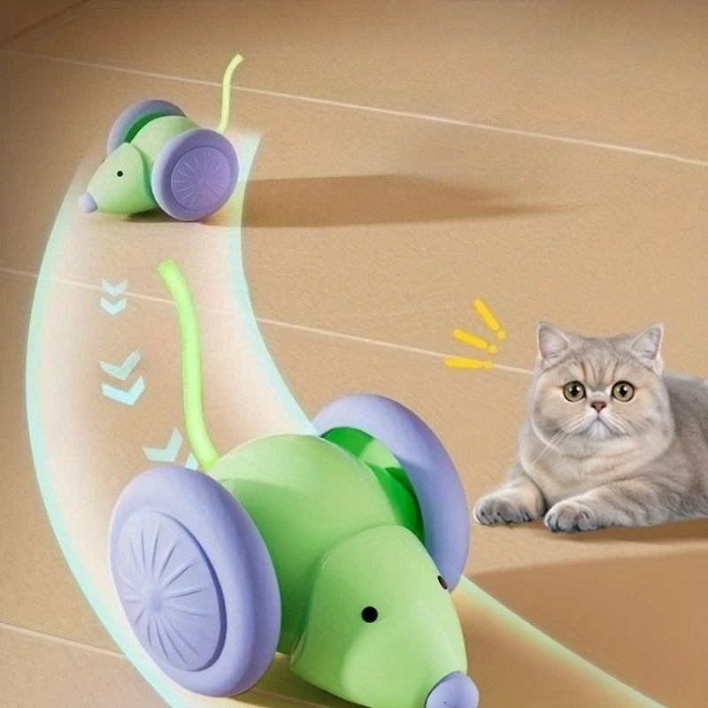 Automatic Interactive Cat Toy Ball Self-Rolling with Flashing LED Light USB Rechargeable for Indoor Cat Halloween Christmas Gift