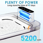 3L Wireless Cat Water Fountain with 5200mAh Battery Smart Motion Sensor Ultra Quiet Automatic Pet Drink Dispenser OEM ODM