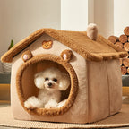 Cozy Warm Cat Bed House Contemporary Sponge Cat House Removable and Washable Pet Cave Soft Comfortable Dog Nest Shelter