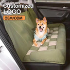 Plaid Luxury Dog Car Seat Covers with Washable Anti-Slip Design Nylon Material Eco-Friendly Safety Buckle Dropshipping