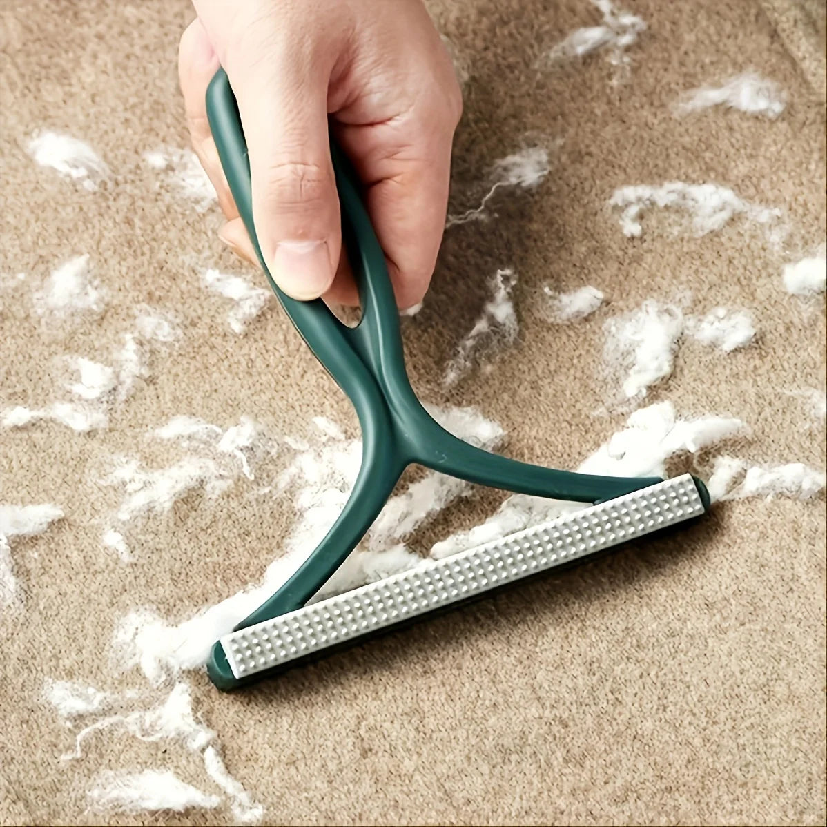 Dual-Sided Reusable Plastic Pet Hair Remover Manual Lint Scraper Tool for Sofa Garments Carpet Portable Pet Hair Eliminator