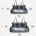 Travel Bolster Safety Large Dog Car Seat Bed for Cat Luxury Dog Beds Pet Backseat Cover Pet Beds Pet Seat Designer Dog Products
